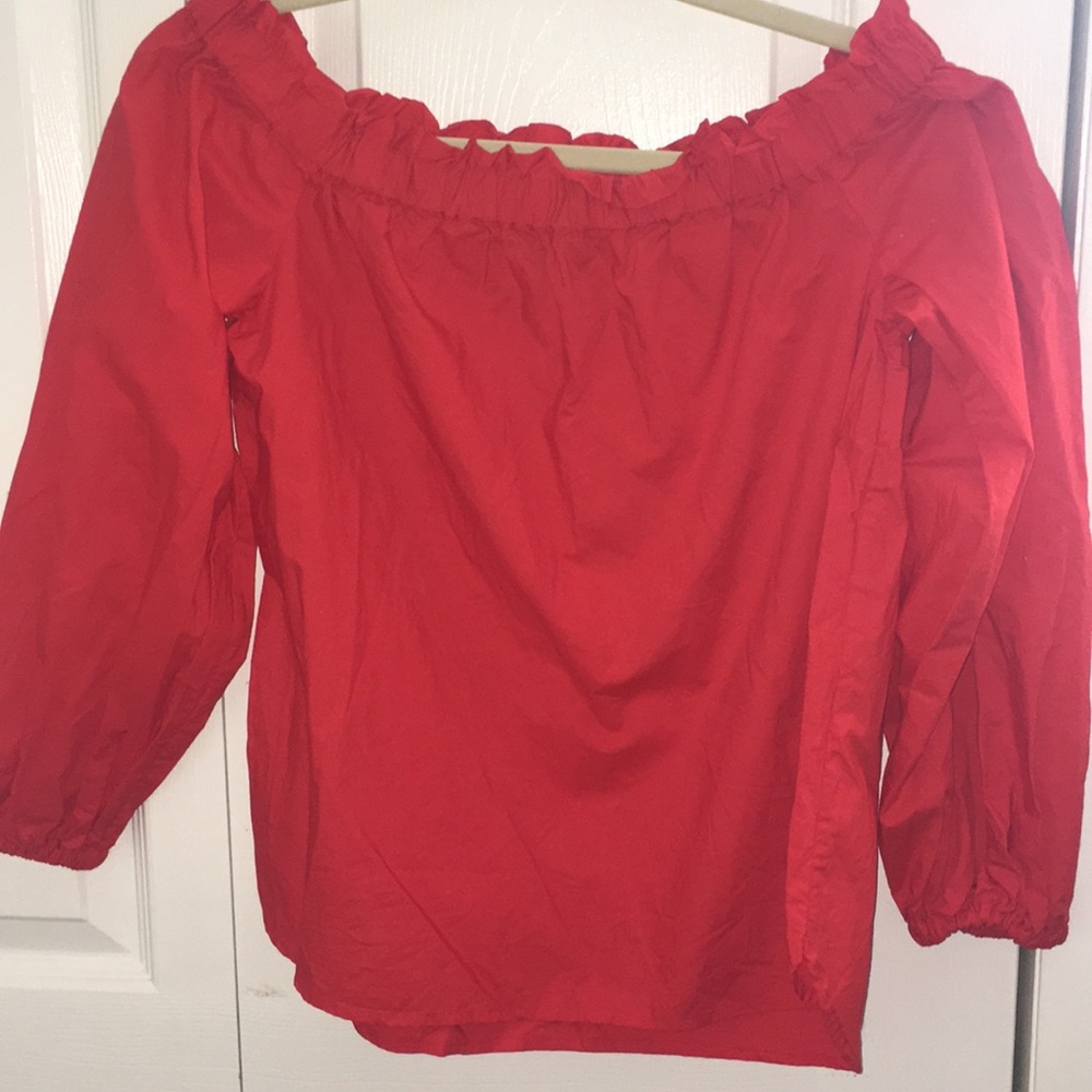 J Crew |  Off the shoulder blouse